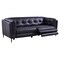 Armen Living Primrose Contemporary Sofa in Dark Metal Finish and Navy Genuine Leather LCPR3NV - alternate 6